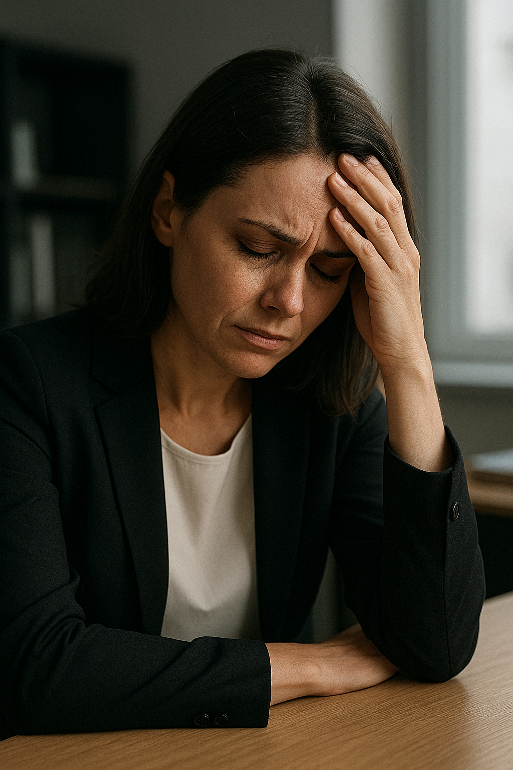 Woman dealing with overwhelming responsibilities